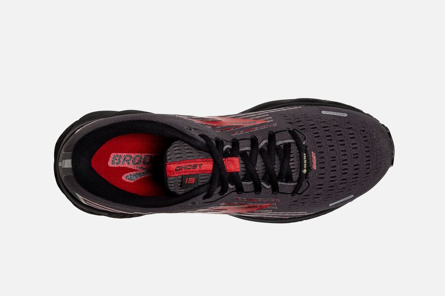 Brooks Ghost 13 GTX Road Running Shoes - Mens - Black/Red - WG2153970